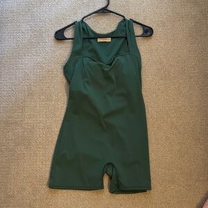 Green Sleeveless Romper